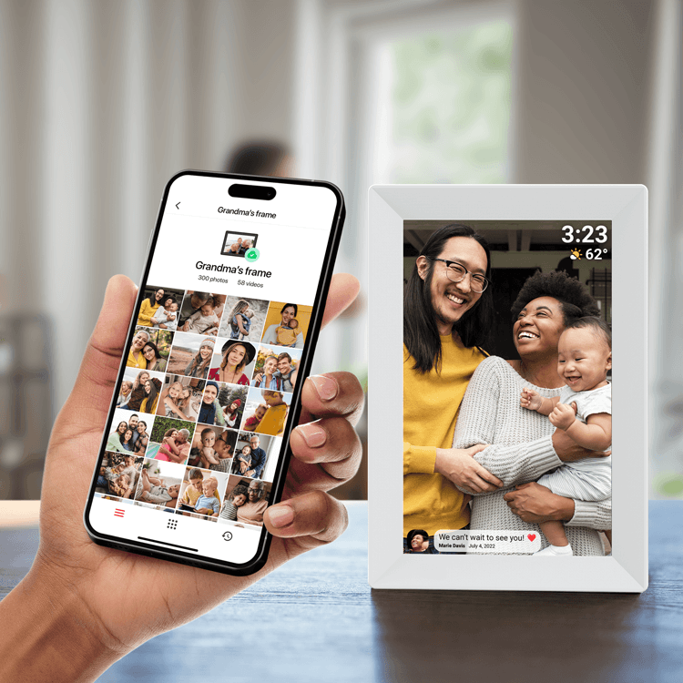 Manage frame photos remotely